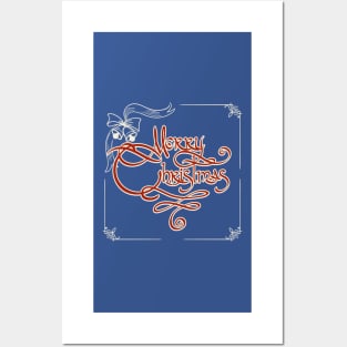 Merry Christmas Invitation Card Posters and Art